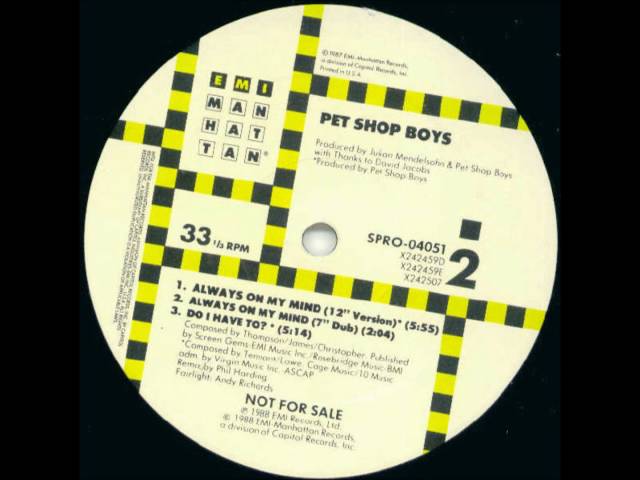 Pet Shop Boys - Always On My Mind (12-inch Version) class=