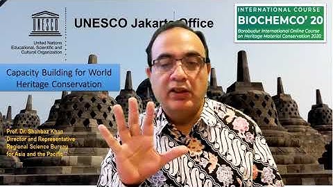 Prof Khan keynote on Capacity Building for World Heritage Conservation at the BIOCHEMICO 2020.
