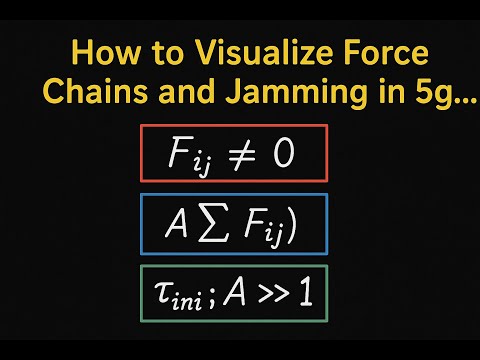 How to Visualize Force Chains and Jamming in 5g Granular Pile | Step-by-Step