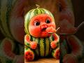 Feeding the Cutest Tiny Watermelon Baby! Food Art Comes Life​#FruitArt​#FoodCarving​#MandarinBaby​