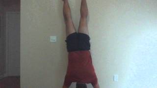 First Attempt - Handstand Push-up Negatives Facing Wall