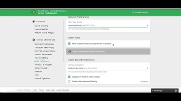 Portal Preferences Set Up