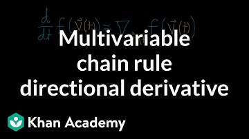 Multivariable chain rule and directional derivatives