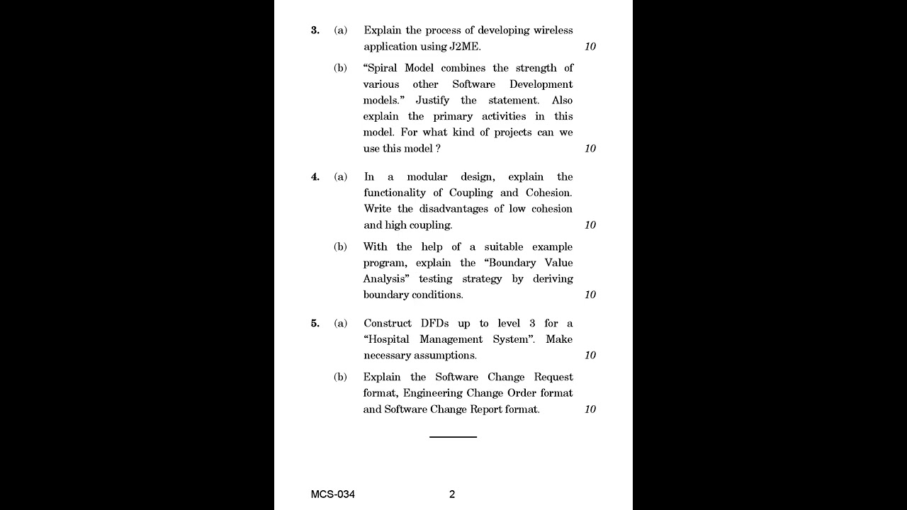 MCS - 034   December 2021 Question Paper
