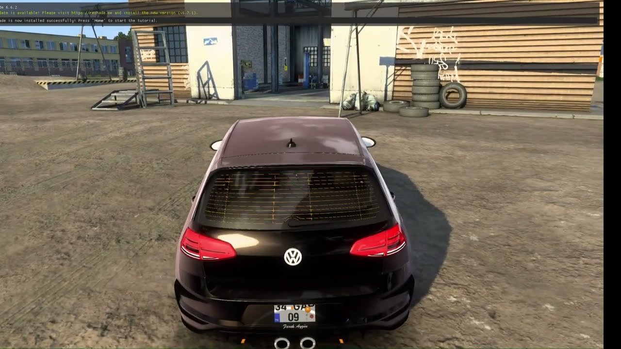 4.0 Tfsi Golf R400 592 hp !! with exhaust Ets2 mod