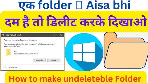 How to create an undeletable Folder 📂 via CMD [Hindi] @logincomputers21 #cmd #windows