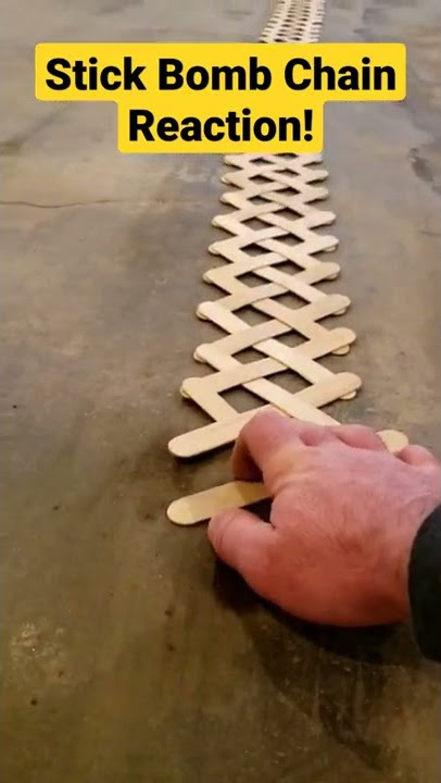 Amazing Chain Reaction Stick Bomb! 😯 #shorts