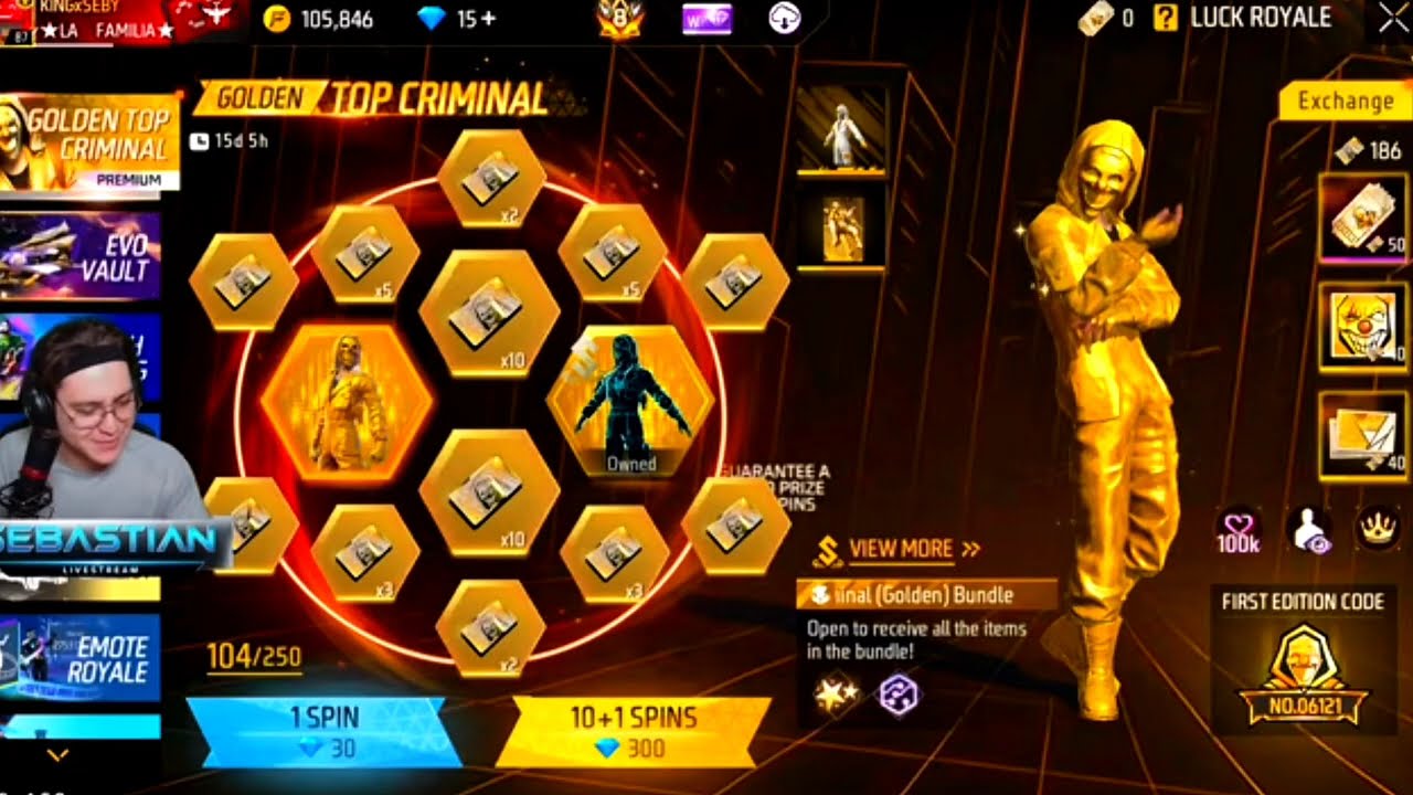 King Seby Sparge Diamante 💎 la GOLDEN TOP CRIMINAL 