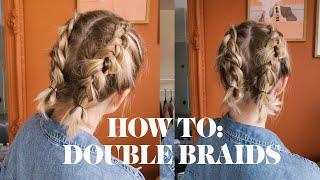 HOW TO - EASY DOUBLE BRAIDS ✨ #Shorts