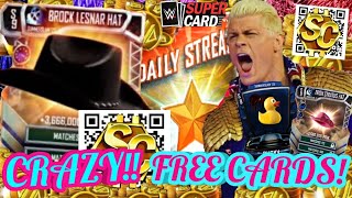 CRAZY FREE DAILY STREAK GIFTS & *NEW* QR CODE | WWE SuperCard