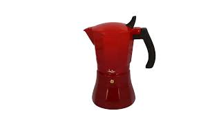 CAFETERA INDUCCION ROJA VULCANO HCAF2009 JATA 9 TAZAS