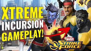 XTREME X-MEN WOW! Sunspot MVP? Full Team Gameplay in Incursion Raid - Marvel Strike Force