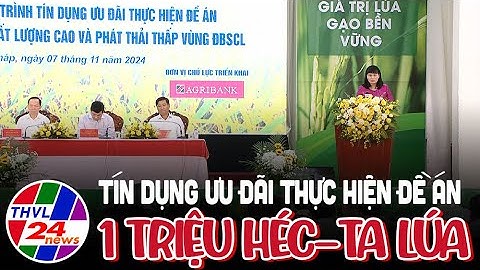 Tín dụng ưu đãi thực hiện đề án 1 triệu héc-ta lúa