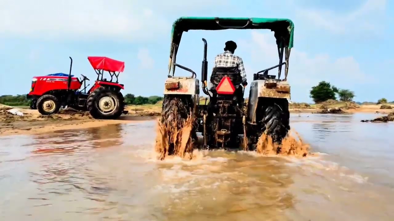 Dangerous Water Crossing & Rescue Scene | Sonalika 4x4 Power In Action | 