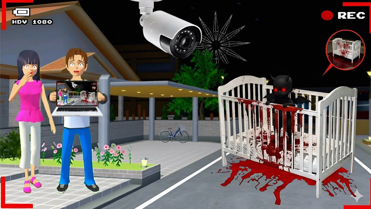 Yuta Mio Panik CCTV Merekam KERANJANG BAYI BERDARAH Di Tengah Jalan 😱| Sakura School Simulator