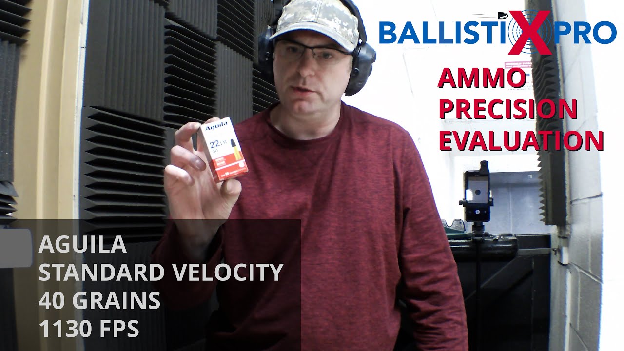 Aguila – Standard Velocity, 22LR – 40 Grains, 1130fps Lead Solid Point Bullet Accuracy Test