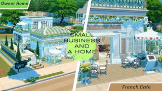 ☕ Romantic French Café + Owner’s Home ☕| The Sims 4 No CC Speed Build | Forever Save File screenshot 4
