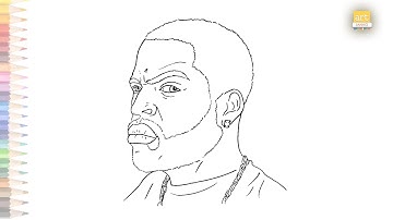 Ice Cube face drawings easy | How to draw Ice Cube step by step | Ice Cube easy sketches