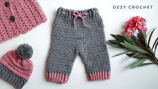 كروشيه طريقة بنطلون كل المقاسات للمبتدءين  _ Ozzy Crochet