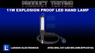11W Explosion Proof LED Hand Lamp - Wire Guard - 20M 16/3 SOOW w/ Cord Cap - ATEX/IECEx