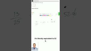 Bluebook SAT 8 Math Module 1 #12: 13 is p% of 25. What is the value of p? #shorts