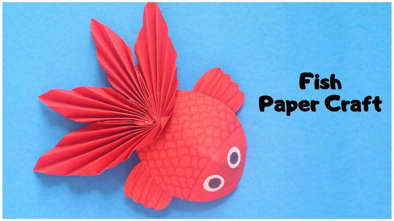 Paper Fish Craft for Kids How To Make Paper Fish YouTube