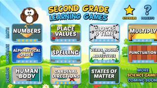 Second Grade Learning Games - App Preview screenshot 1