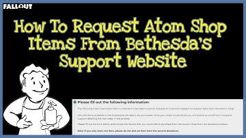 Fallout 76: How To Request Atom Shop Items From Bethesda