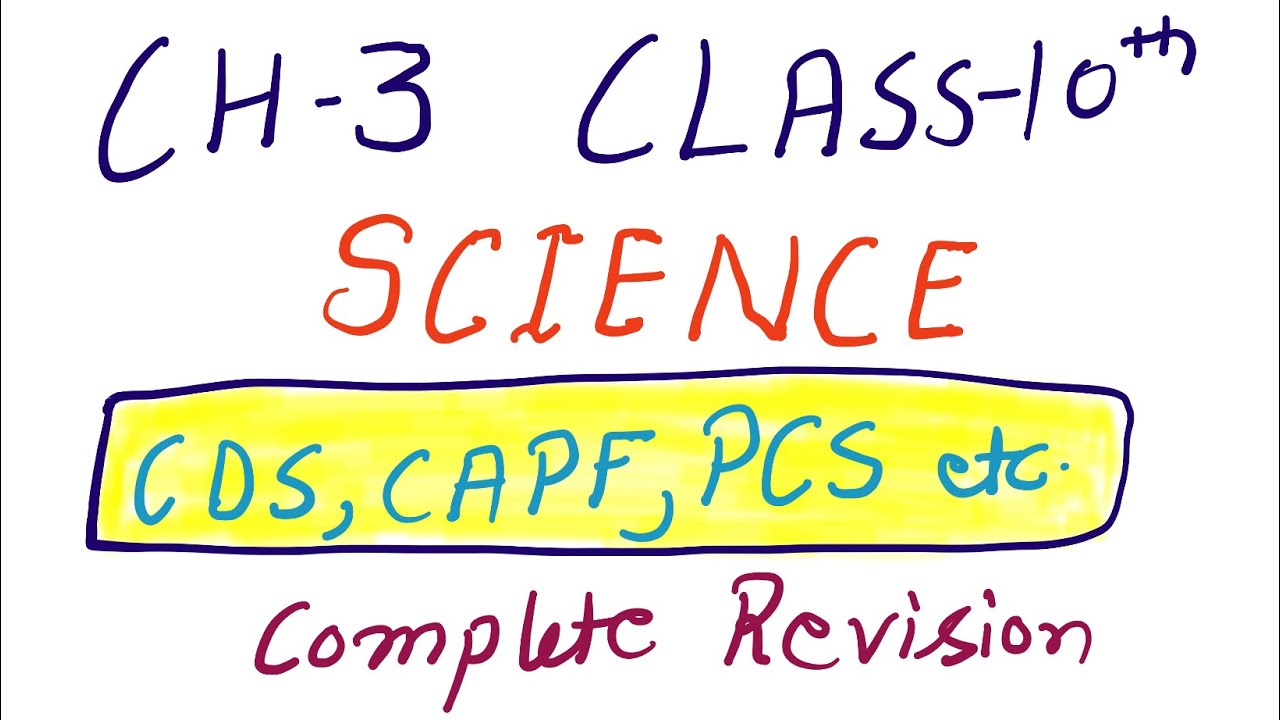 ch3 class10 science chemistry metals and non metals /CDS CAPF PCS/ revision