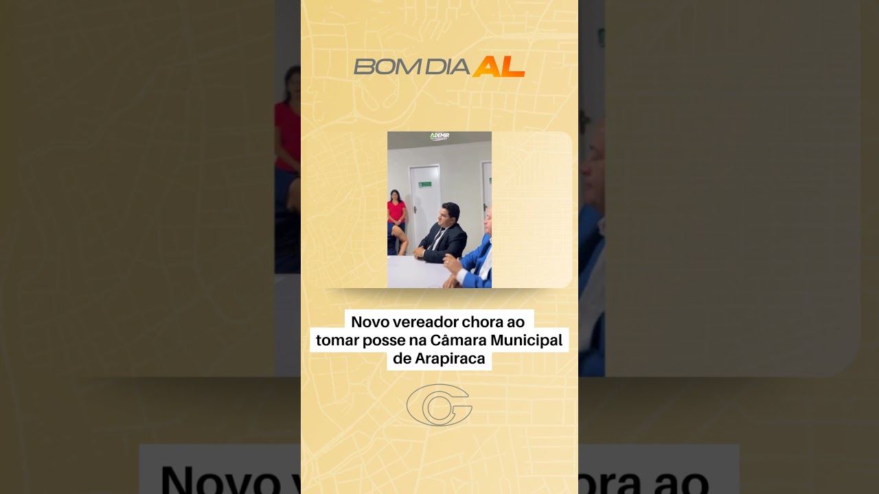 Novo vereador chora ao tomar posse na Câmara Municipal de Arapiraca