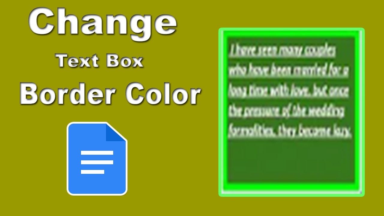 How To Change Text Box Border Color On Google Slides YouTube