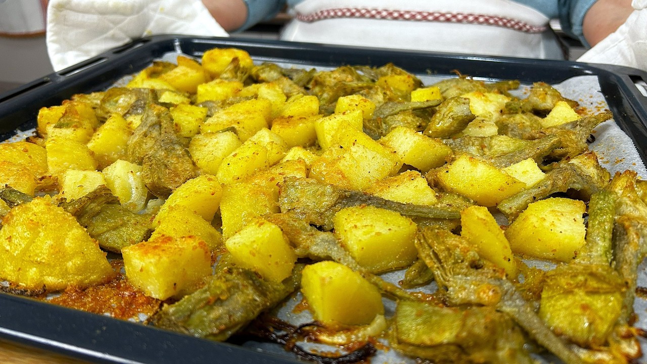 Carciofi e Patate 🥰 un contorno al forno che mette tutti d'accordo👌