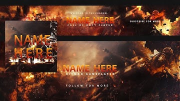 Free Youtube Banner, Twitter Header & Avatar Rebrand Template # 2 Perview