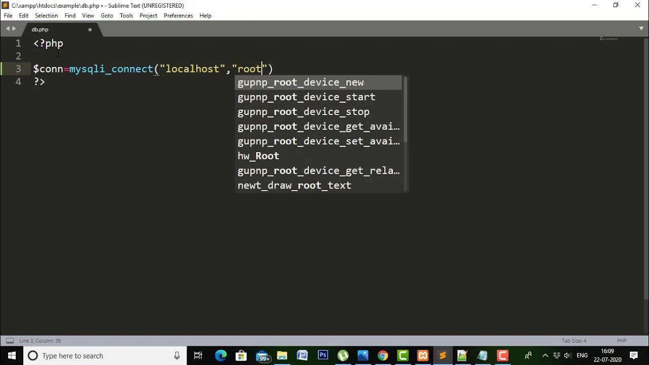 How to connect database using PHP mysqli - YouTube