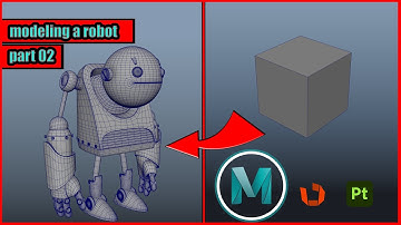 how to 3d modeling robot in maya2022-full tutorial-part02