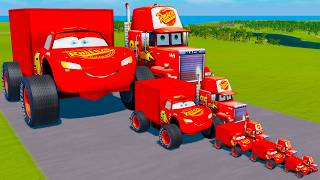 BIG vs SMALL Lightning McQueen vs Mack Truck! 🔥 CRAZY Portal Challenge | BeamNG.drive