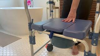 Assembly, Demonstration, Full Look 4 in 1 Aluminum Wheel Chair - High Quality, Stable and Durable