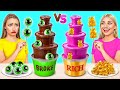 فتاة غنية مقابل فتاة فقيرة الشوكولاته فوندو التحدي | وصفات لذيذة Choco DO