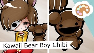 DRAW WITH ME #044 - Kawaii Bear Boy Chibi 1-12-17