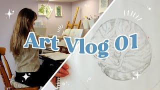 Art Vlog #1 🎨 Busy DITL of a Full Time ARTIST and MUM 😮‍💨