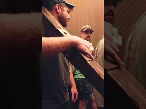 10 foot cross in an elevator