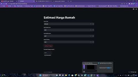Aplikasi Estimasi Harga Rumah   Tugas Akhir Data Mining