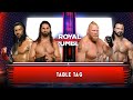 Roman Reigns &amp; Seth Rollins vs Brock Lesnar &amp; Drew Mcyntyre | Table Tag team Match 