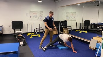 Basketball Dynamic Stretches: Adductor Rockback with Rotation