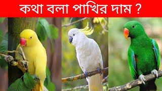 কথা বলা পাখির দাম | কথা বলা টিয়া তোতা ময়না পাখির দাম |Talking Parrot Price In Bangladesh And India