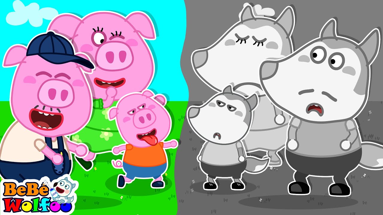 🔴EN VIVO: ¡Oh, no! El color de la familia del arcoíris robado 😲 - Dibujos Animados 👶 | Bebé Wolfoo