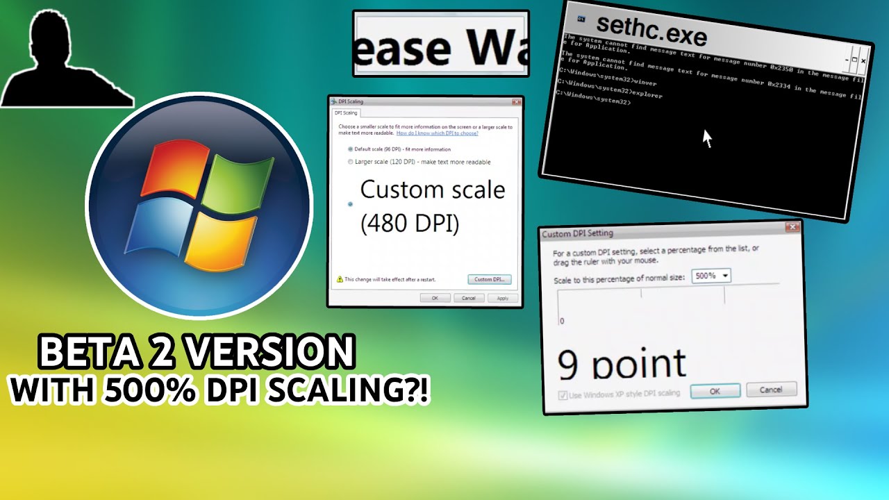Windows Vista Beta 2 but with 500% display scaling? - YouTube