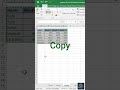 Transpose कर Vertical To Horizontal And Horizontal To Vertical In Excel Shorts mp3