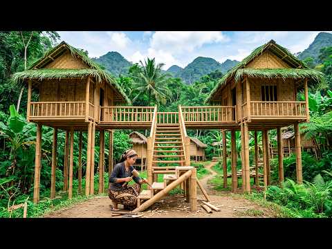 Talented woman built two beautiful bamboo houses by hand in just 90 days. | by @lythivien