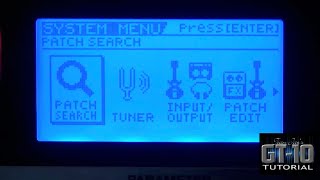 Boss GT10 Tutorial Chapter 1  - System Menu, Patch Search and Saving